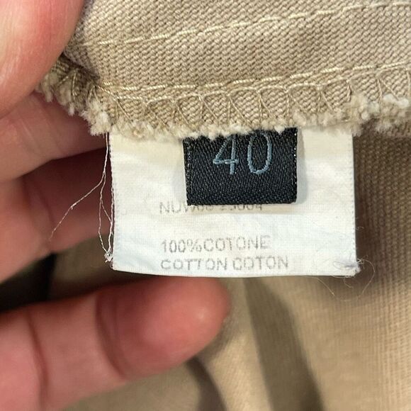 (NUDE) Beige Layered Flared High Rise Ruffle Denim Skirt Size 28 - Picture 6 of 9